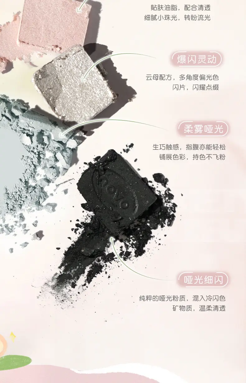Novo Zhixin 9-Color Eyeshadow Palette Earth Tones — feature 8