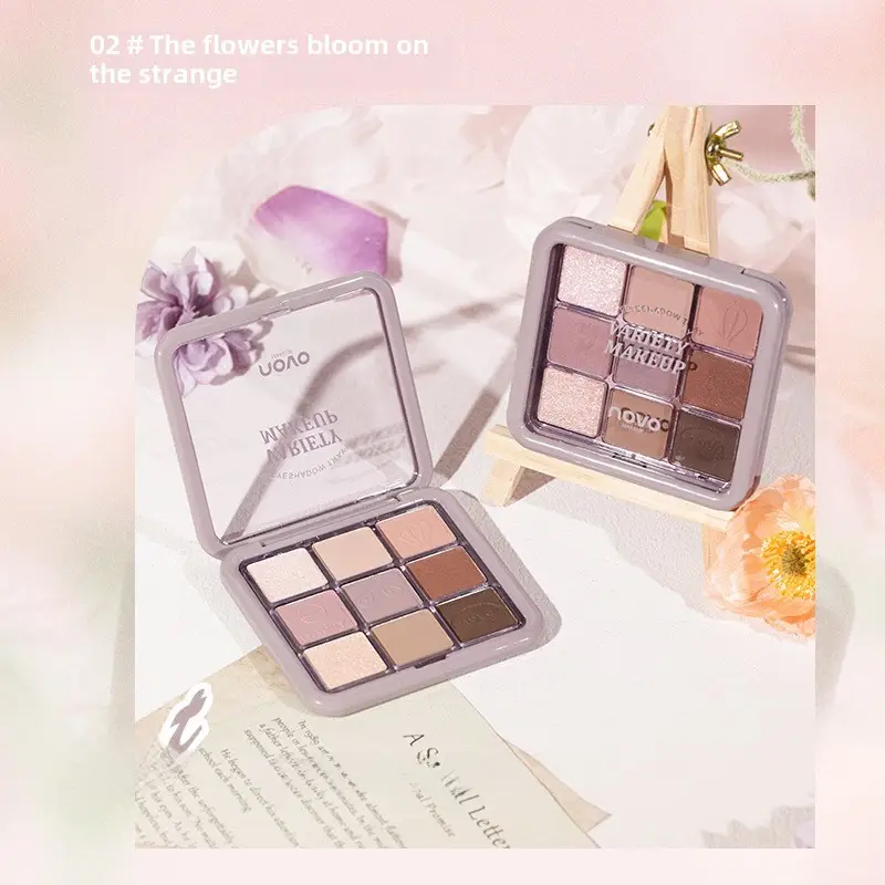 Novo Zhixin 9-Color Eyeshadow Palette Earth Tones - Image 2