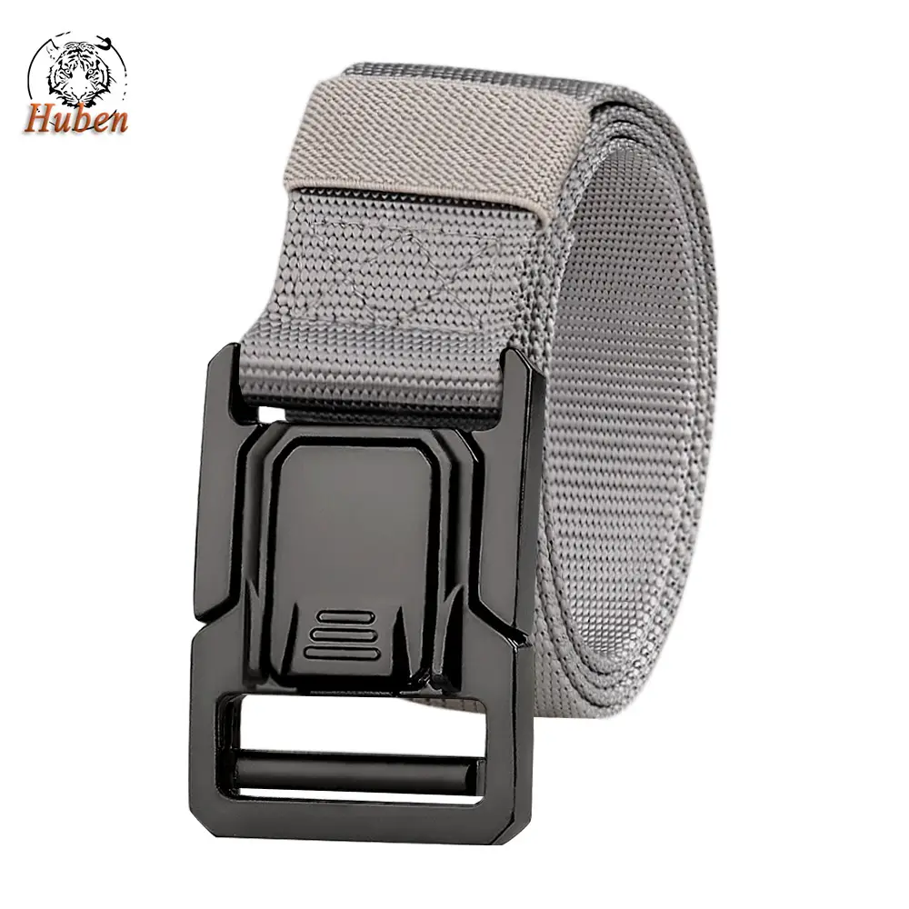 Men's Black Military Nylon Belt with Buckle - Image 4