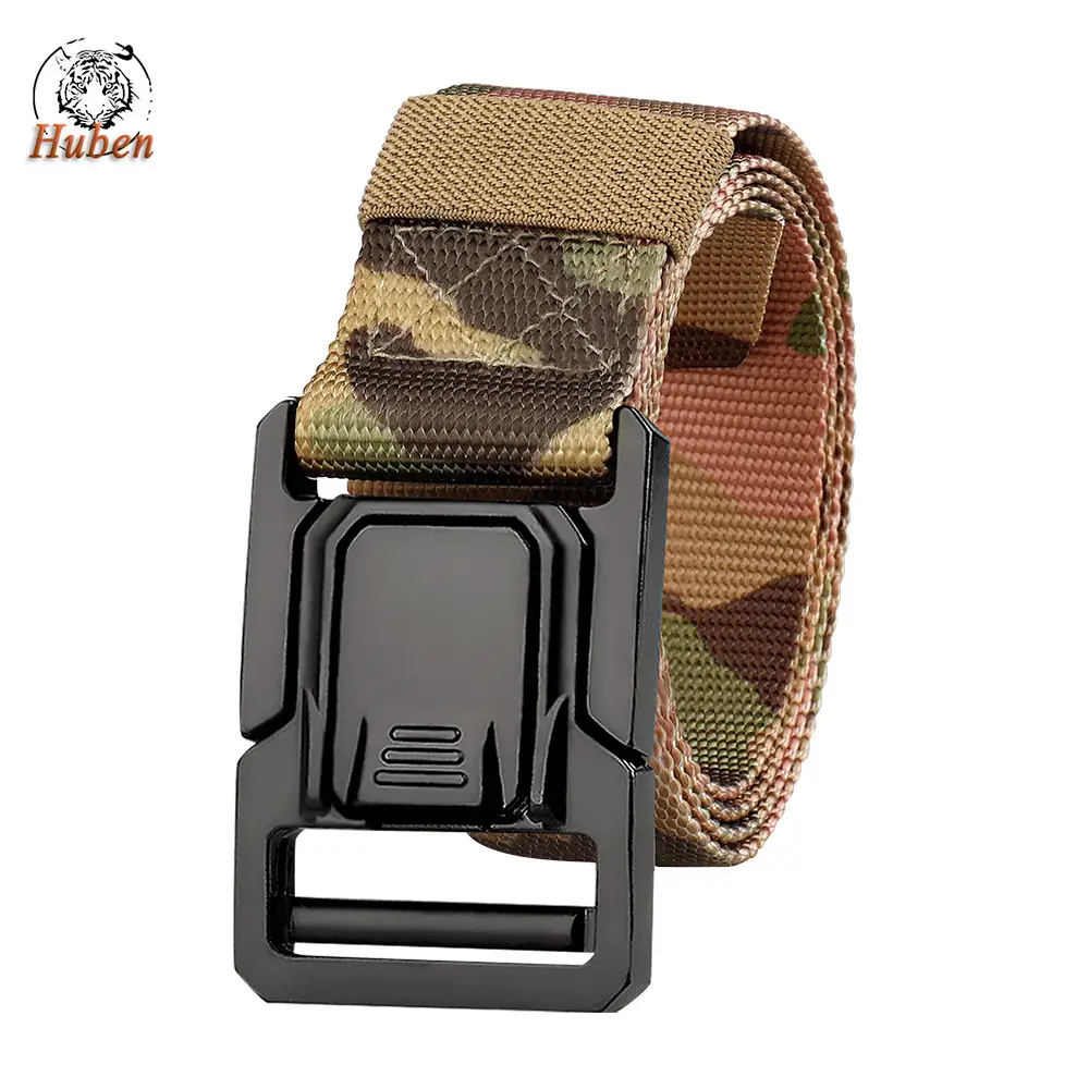 Men's Black Military Nylon Belt with Buckle - Image 8