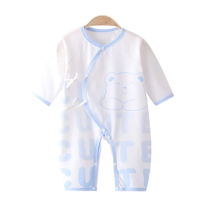 Baby Pajamas Set Cotton One Piece Blue Pink - Image 7