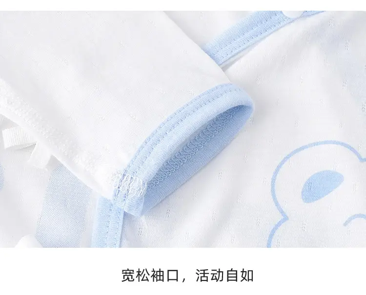 Baby Pajamas Set Cotton One Piece Blue Pink — feature 6