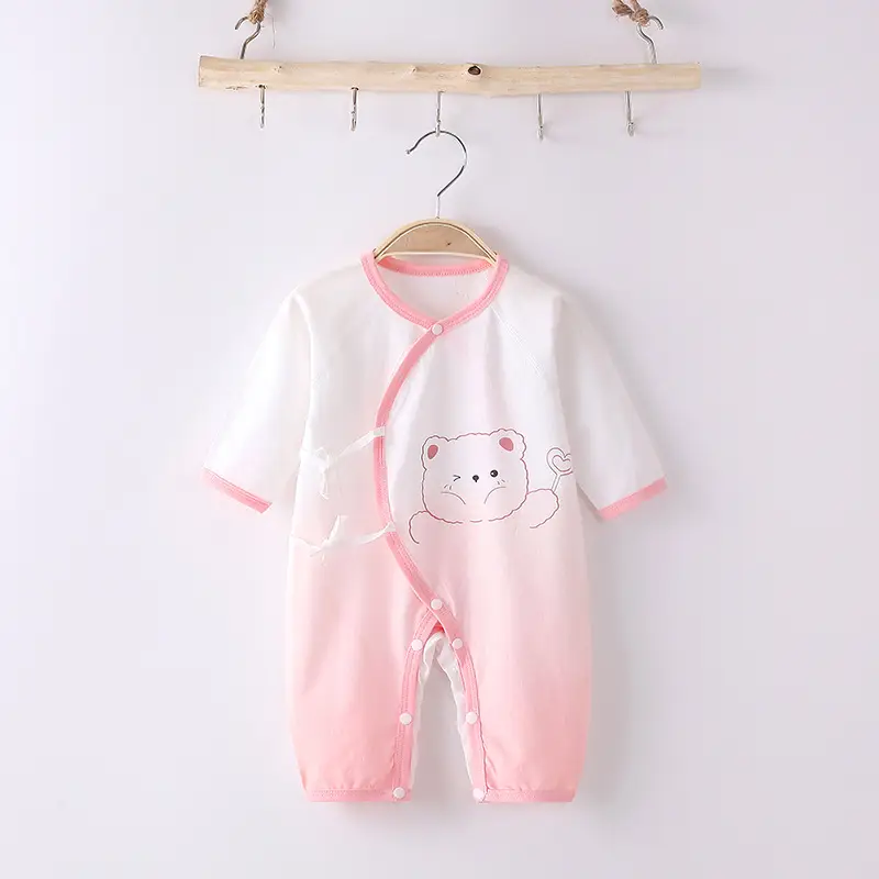 Baby Pajamas Set Cotton One Piece Blue Pink - Image 2