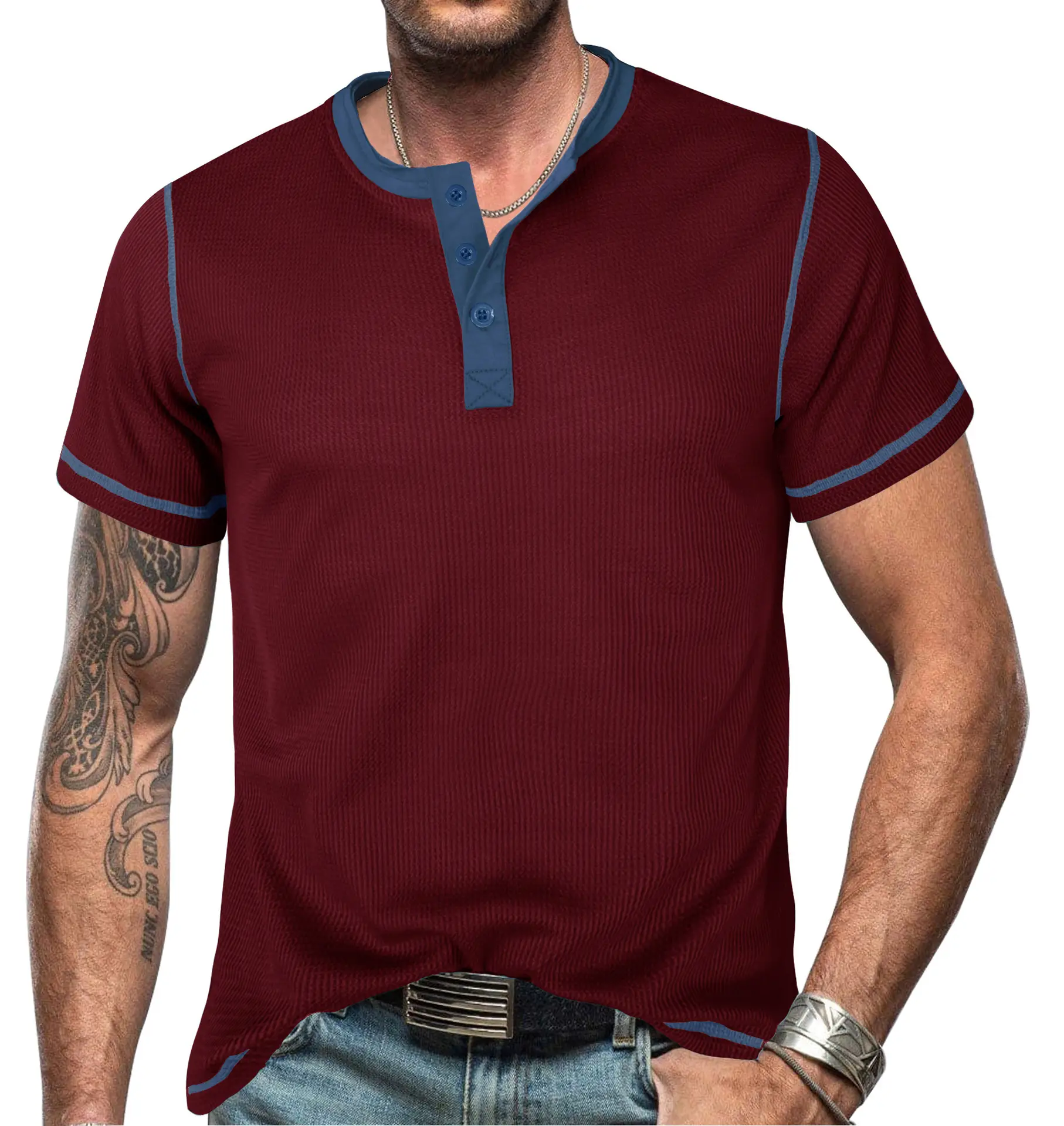 Men's White Retro T-Shirt Short Sleeve 2023 Summer - Image 11