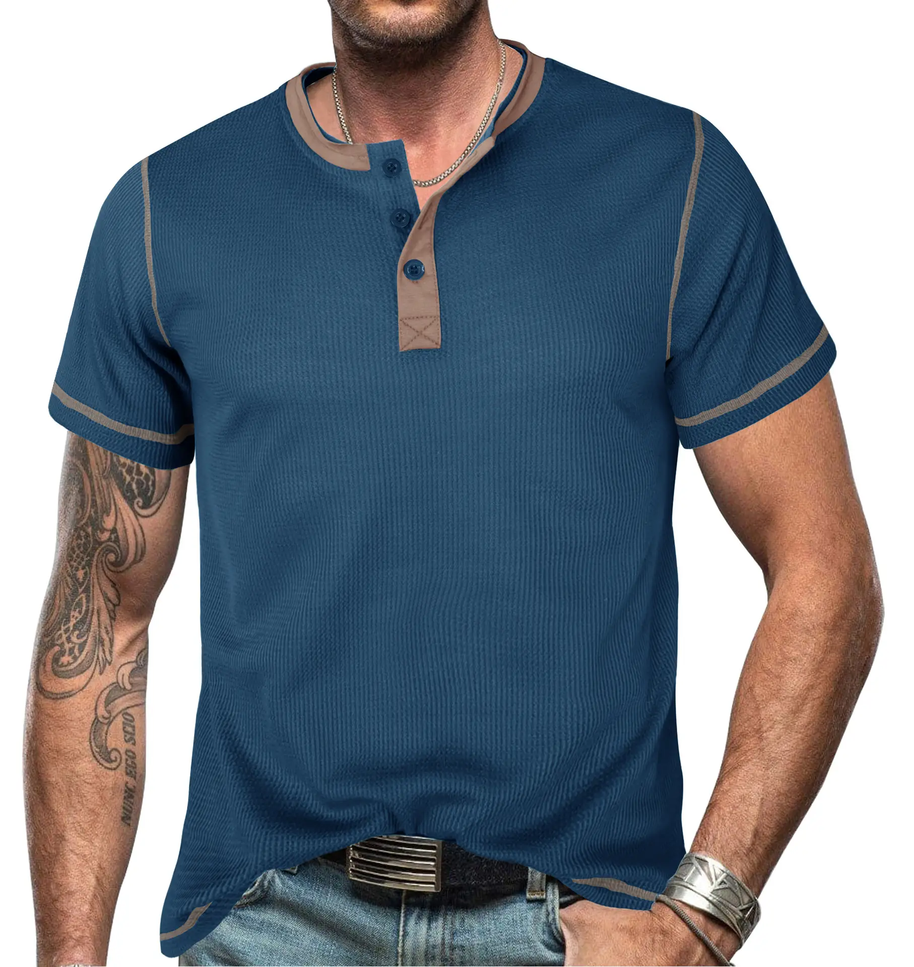 Men's White Retro T-Shirt Short Sleeve 2023 Summer - Image 9