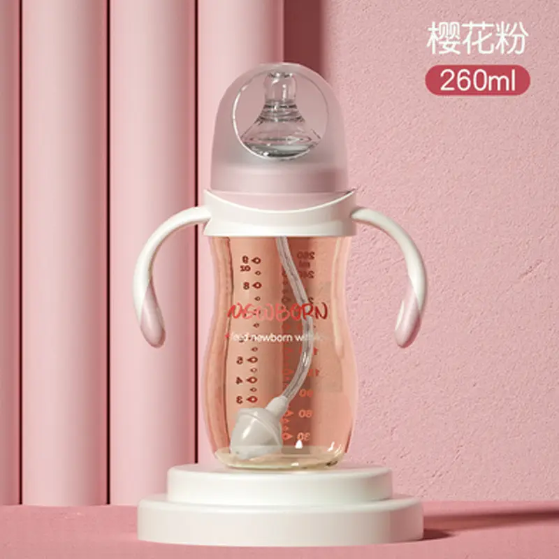Bottle baby ppsu fall-resistant newborn big baby wide-caliber straw anti-flatulence duckbill water Cup — feature 12