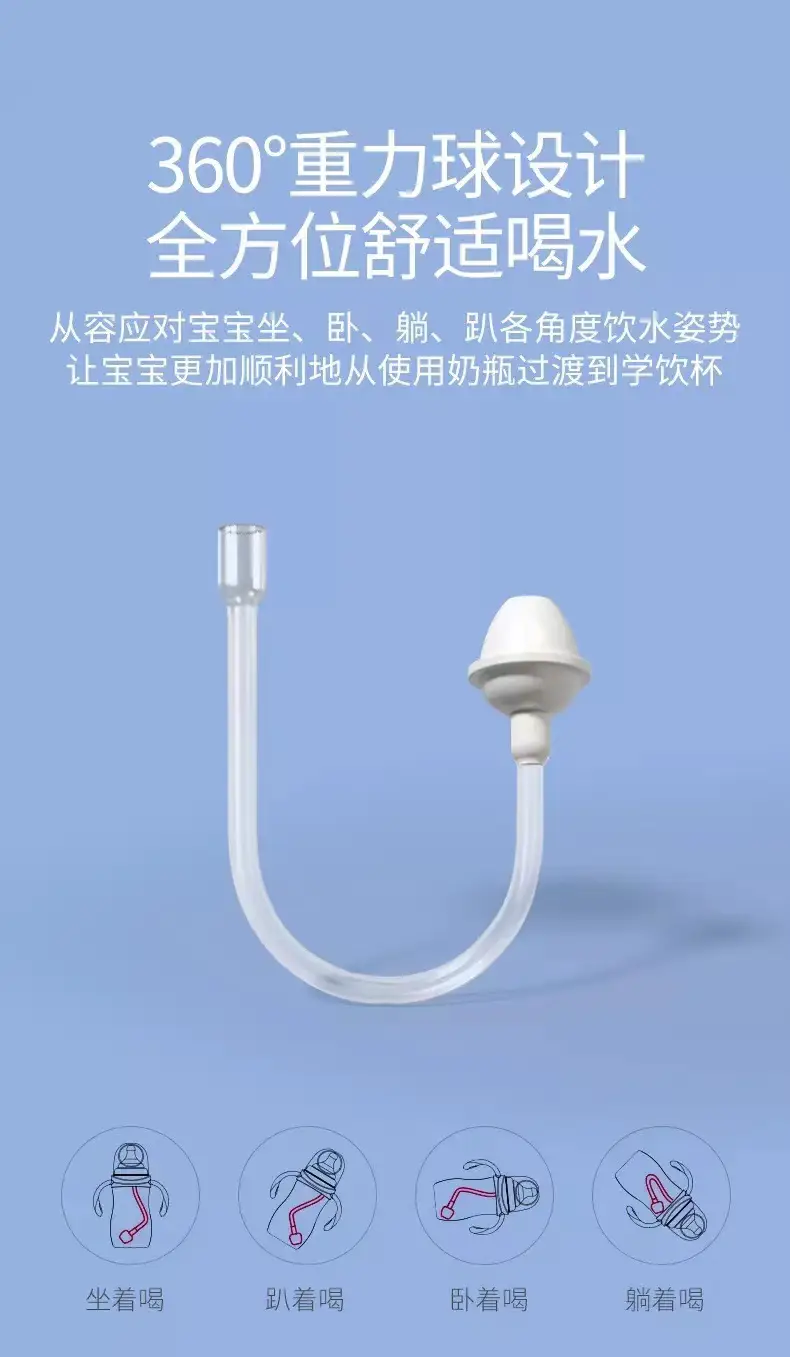Bottle baby ppsu fall-resistant newborn big baby wide-caliber straw anti-flatulence duckbill water Cup — feature 7