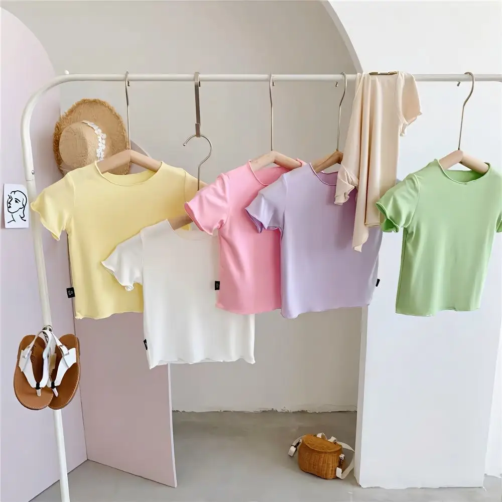 Girls' 2023 Summer Modal T-Shirt 20 Colors - Image 7