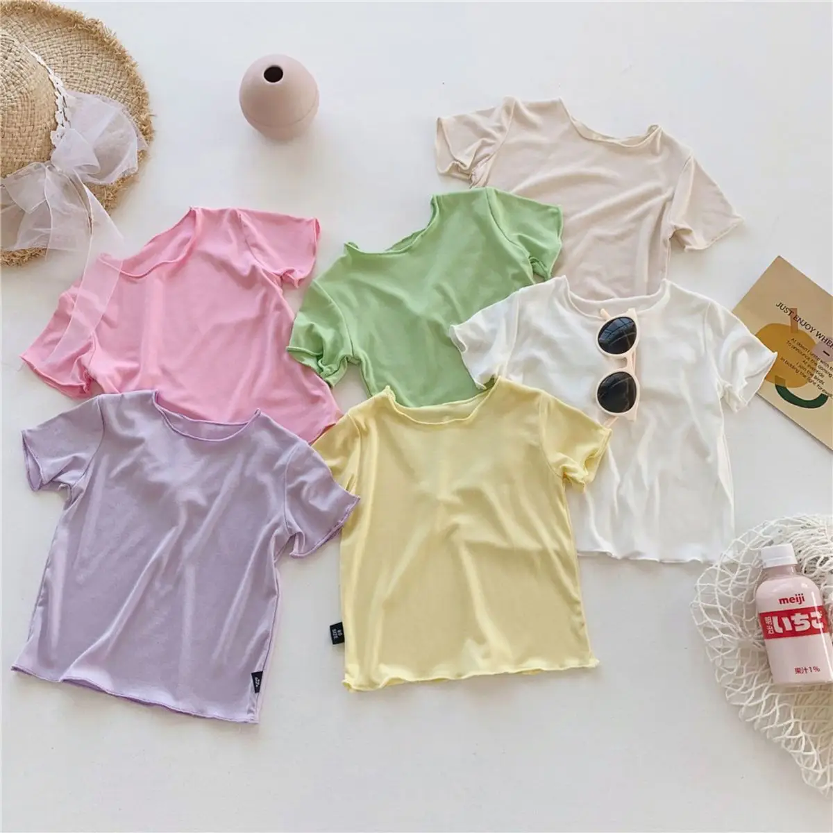 Girls' 2023 Summer Modal T-Shirt 20 Colors — feature 6