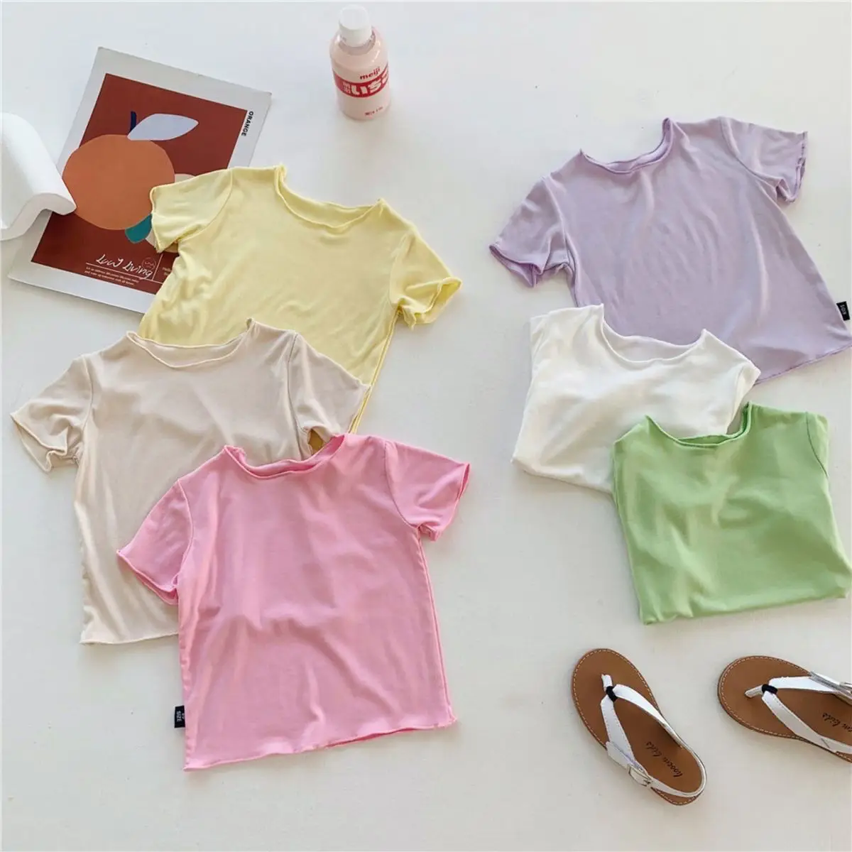 Girls' 2023 Summer Modal T-Shirt 20 Colors — feature 7