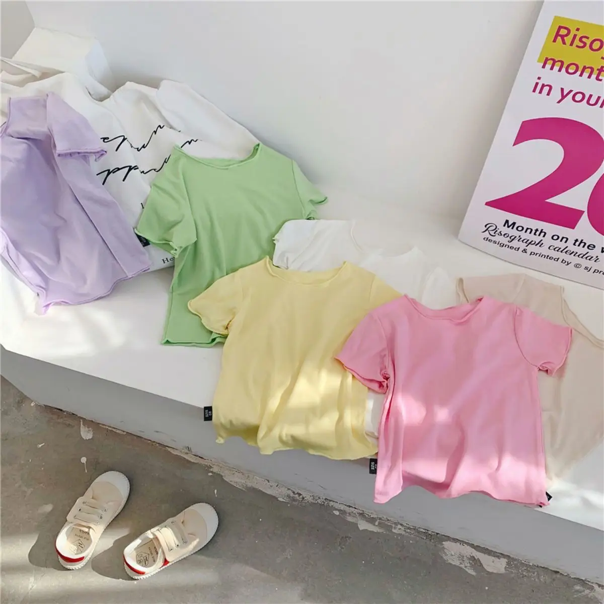 Girls' 2023 Summer Modal T-Shirt 20 Colors — feature 8