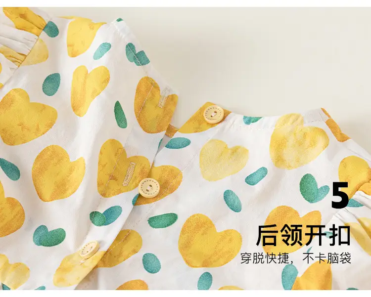 Korean Style Girls Summer Dress Heart Full Print — feature 12