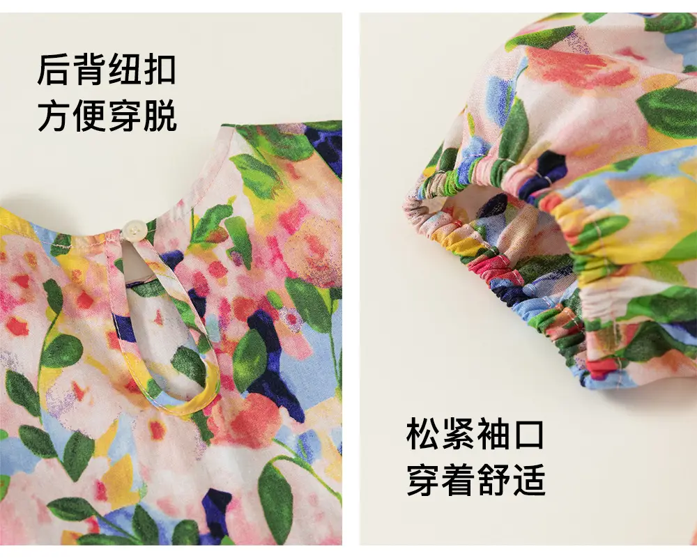 Korean Style Girls Summer Dress Heart Full Print — feature 18