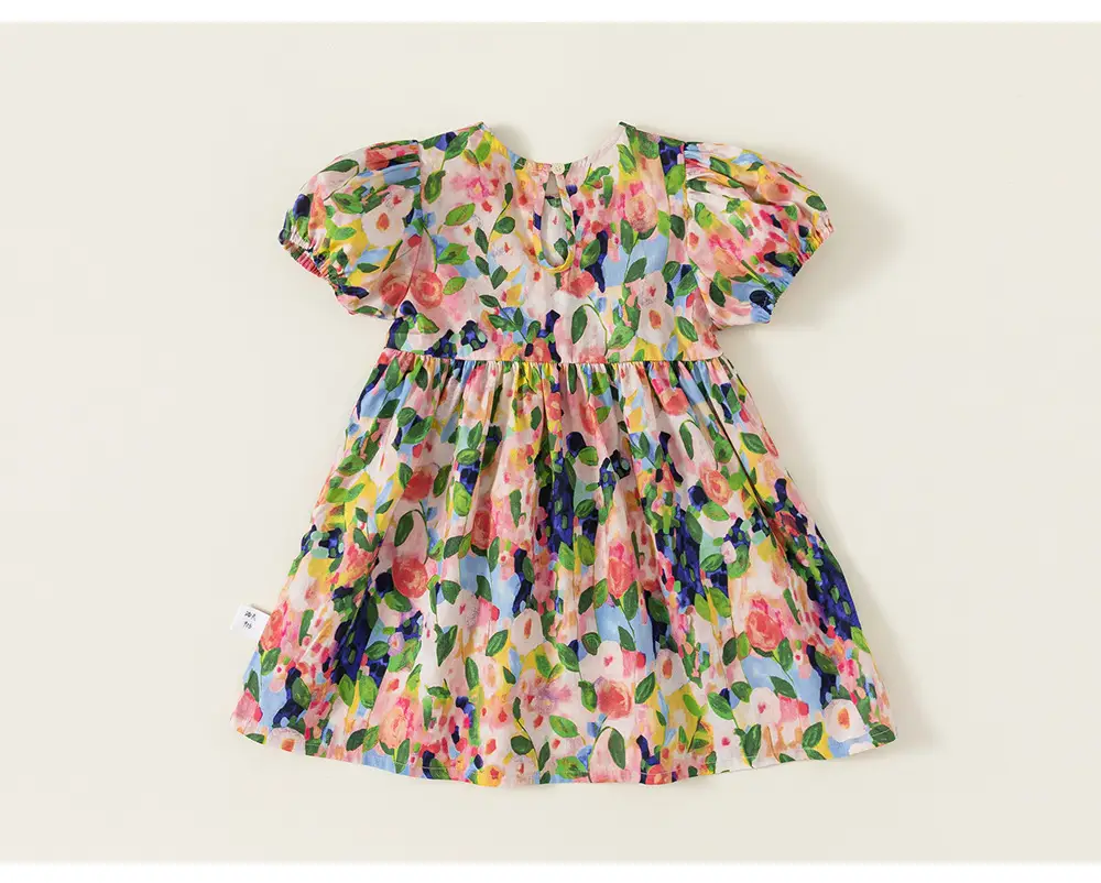 Korean Style Girls Summer Dress Heart Full Print — feature 23