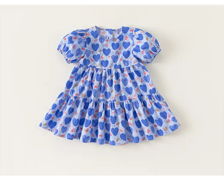Korean Style Girls Summer Dress Heart Full Print — feature 9