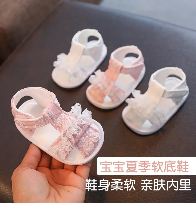 Baby Lace Sandals 0-3M Soft-Soled Breathable — feature 1