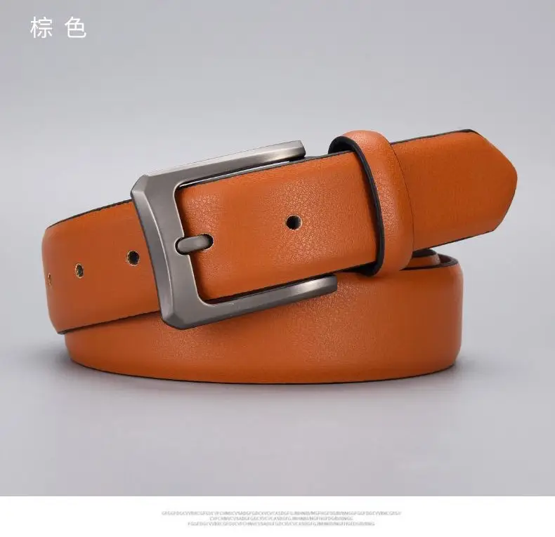 Men's Tan Leather Belt with Silver Buckle 2026 β feature 3