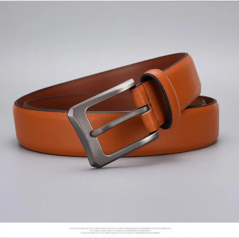 Men's Tan Leather Belt with Silver Buckle 2026 β feature 4