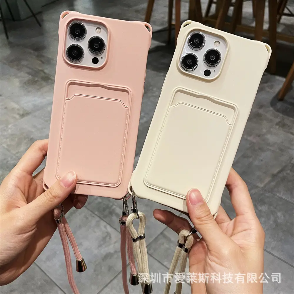 Pink iPhone 16 Pro Max Phone Case with Lanyard Strap — feature 18