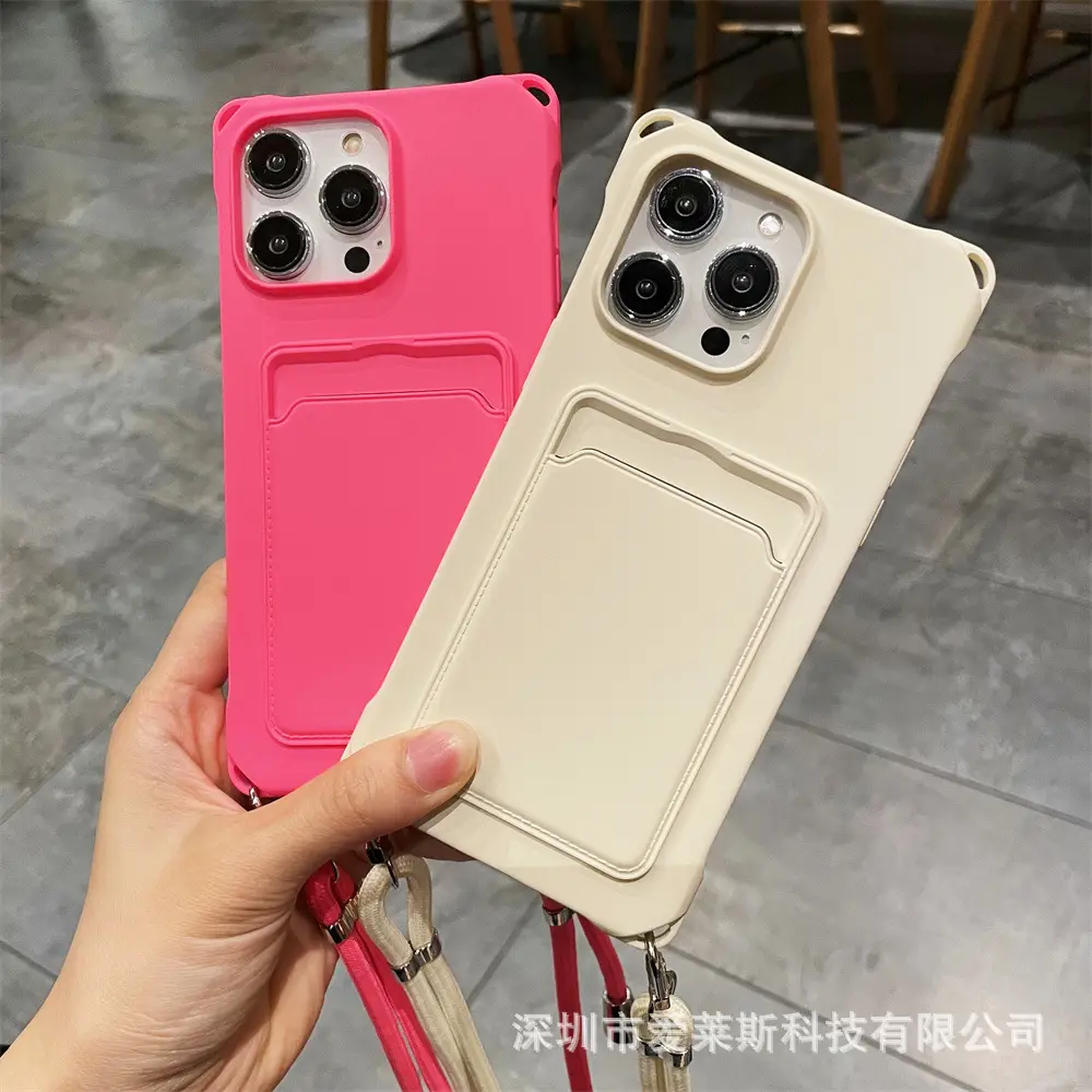 Pink iPhone 16 Pro Max Phone Case with Lanyard Strap — feature 20