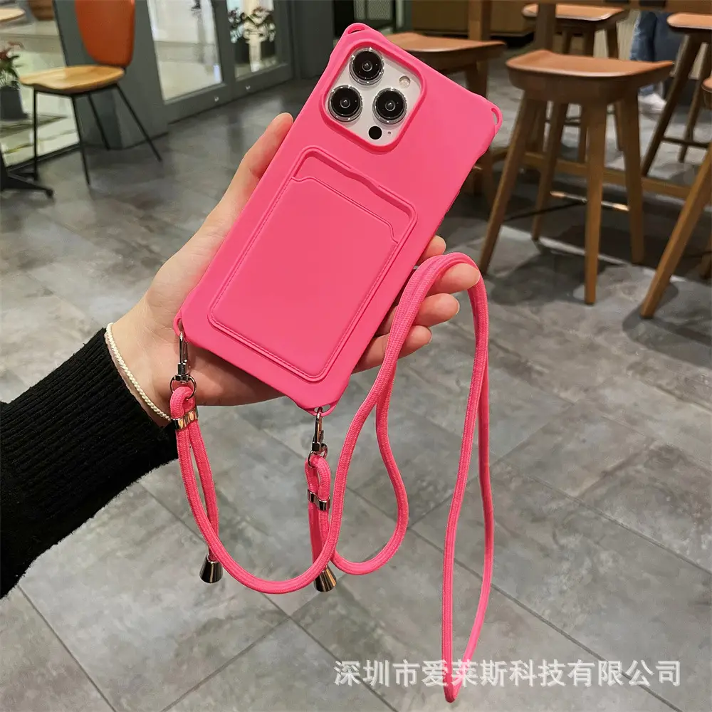 Pink iPhone 16 Pro Max Phone Case with Lanyard Strap - Image 8
