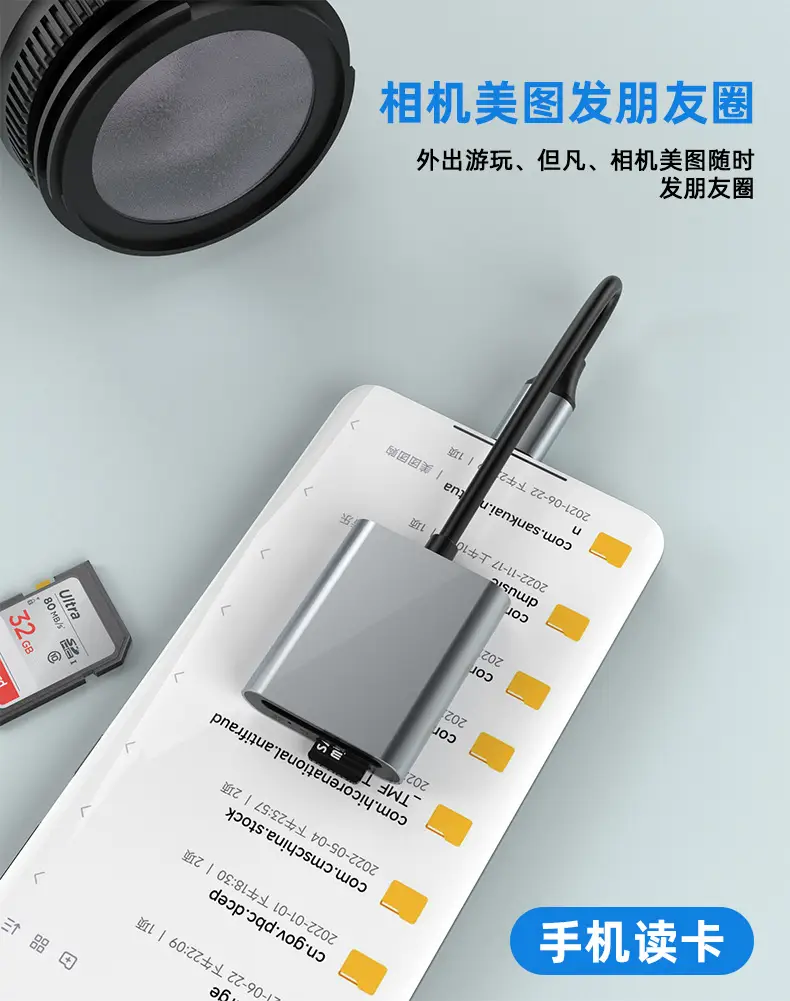 Type-C 2-Card Reader with SD4.0 TF Memory Card — feature 10