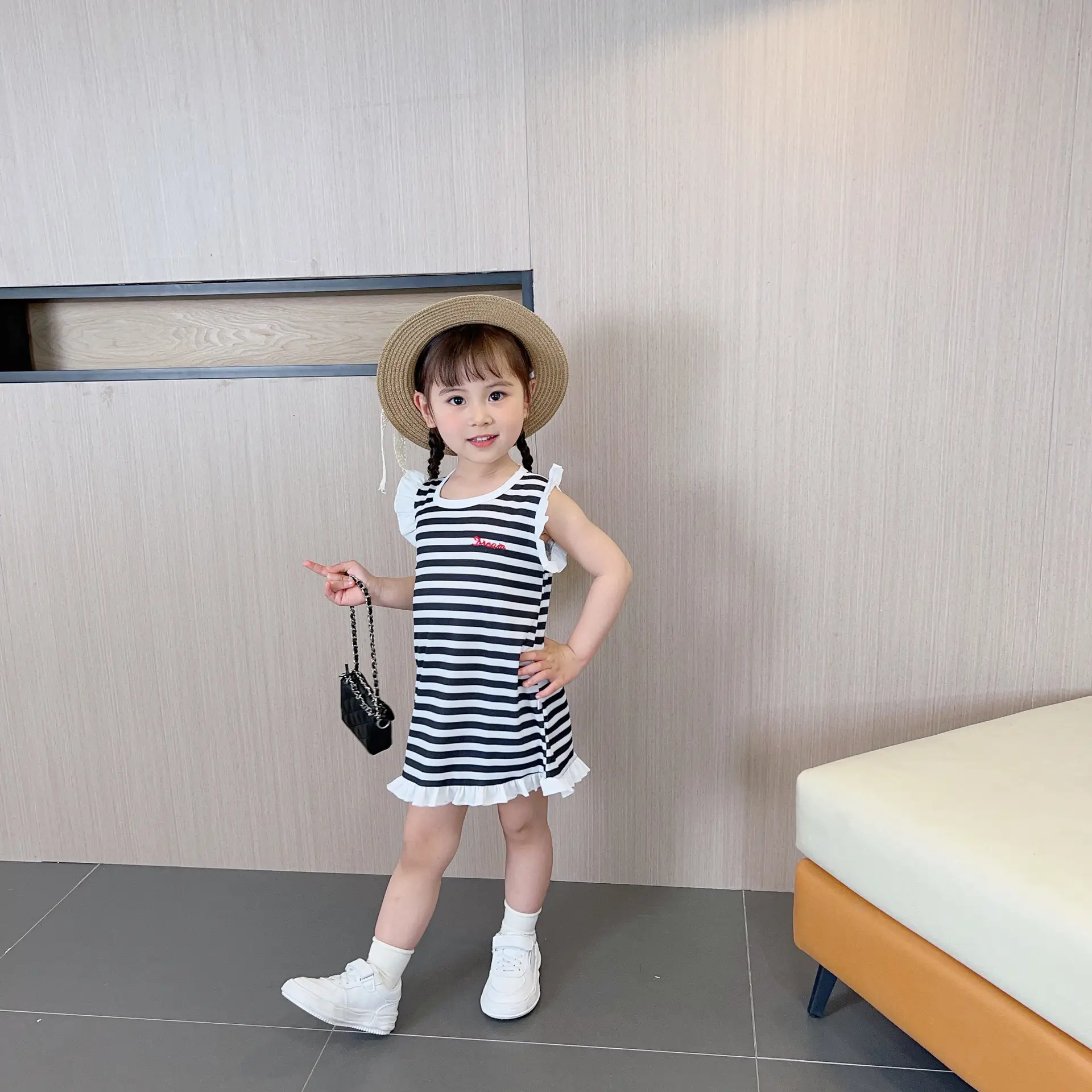Summer Girls Striped Sleeveless Vest Dress Baby Casual Beach Dress - Image 3