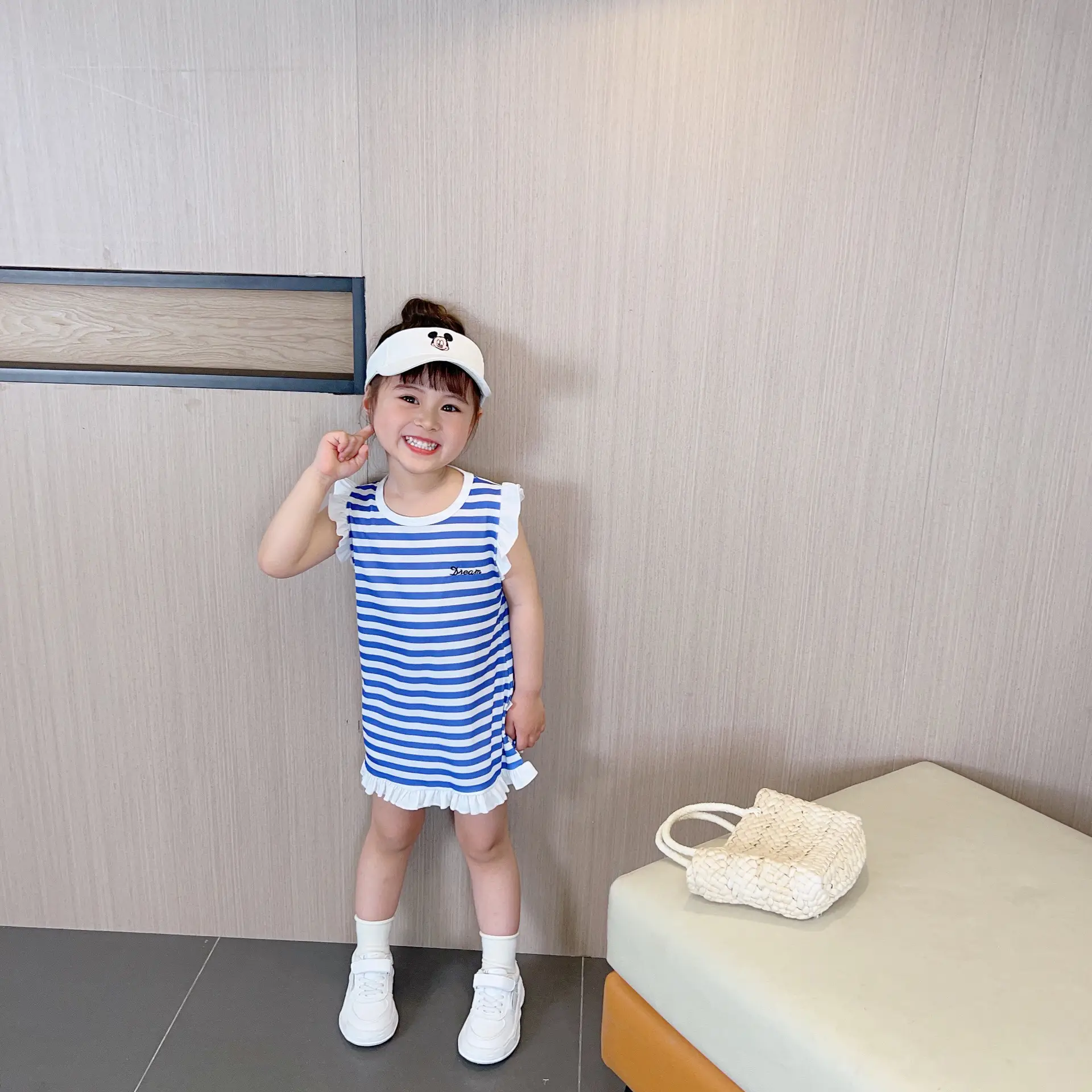 Summer Girls Striped Sleeveless Vest Dress Baby Casual Beach Dress - Image 2