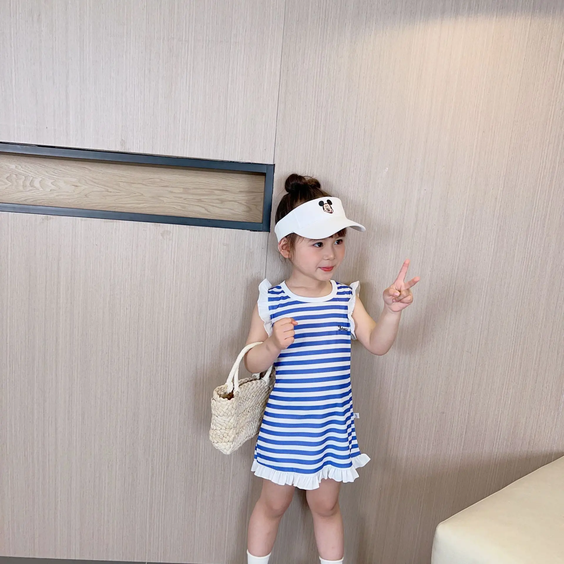 Summer Girls Striped Sleeveless Vest Dress Baby Casual Beach Dress — feature 10