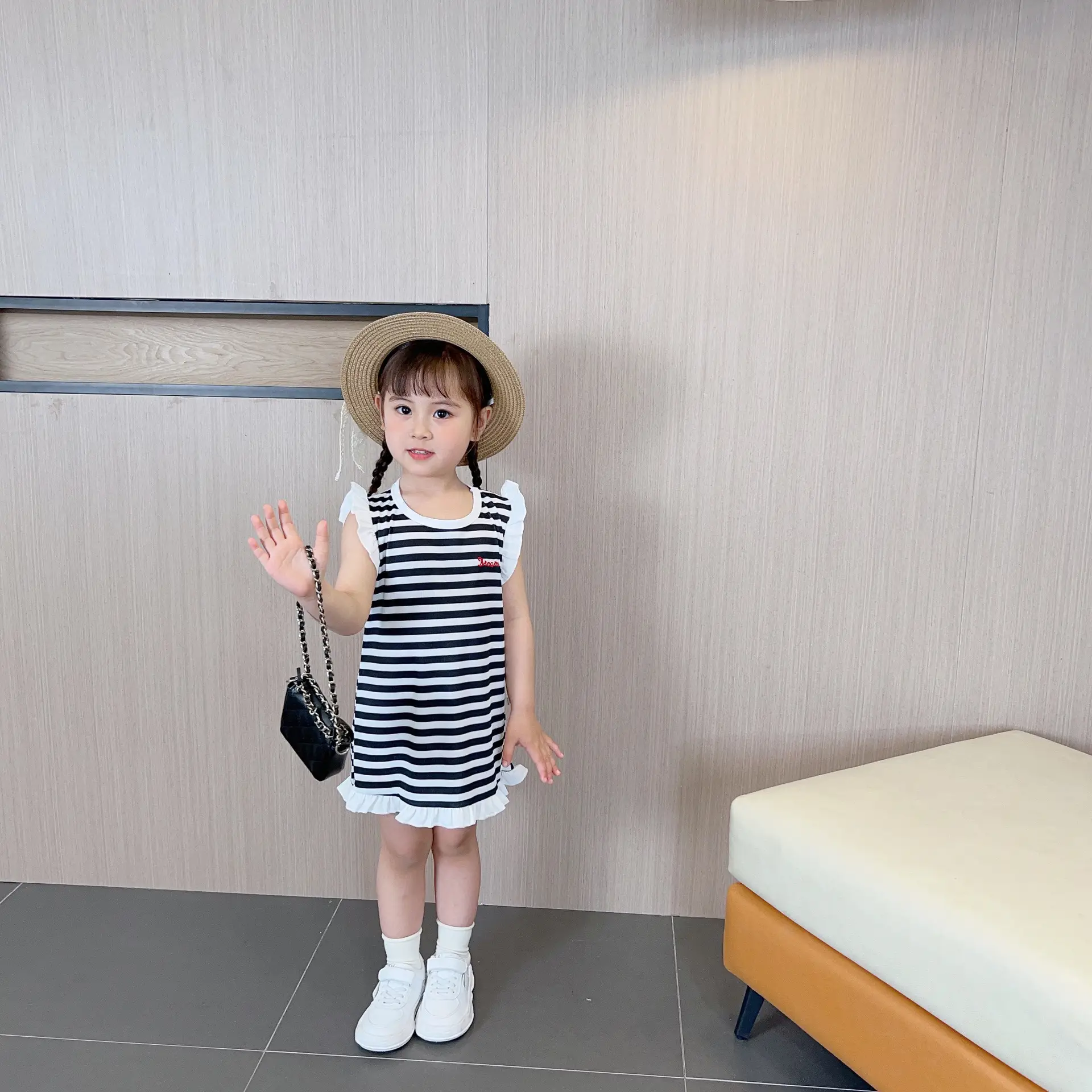 Summer Girls Striped Sleeveless Vest Dress Baby Casual Beach Dress — feature 11