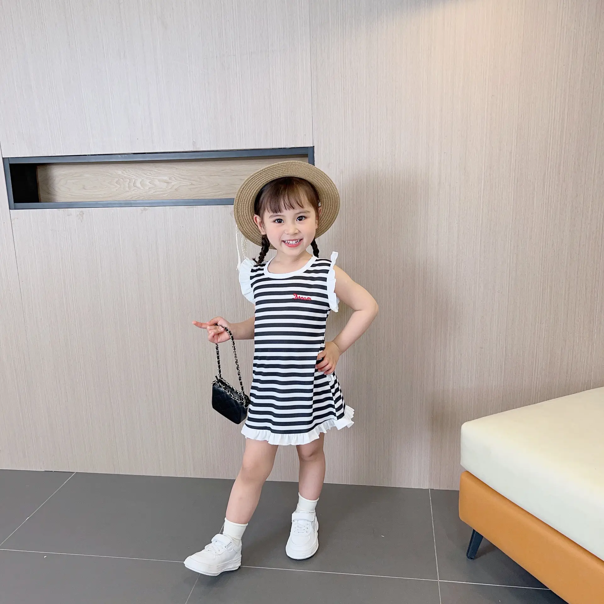 Summer Girls Striped Sleeveless Vest Dress Baby Casual Beach Dress — feature 13