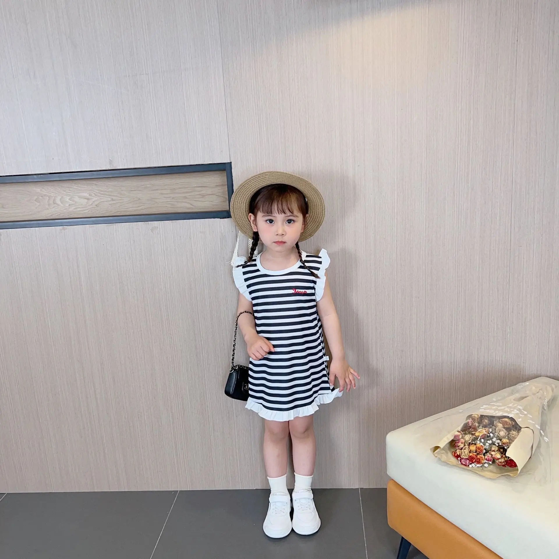 Summer Girls Striped Sleeveless Vest Dress Baby Casual Beach Dress — feature 15