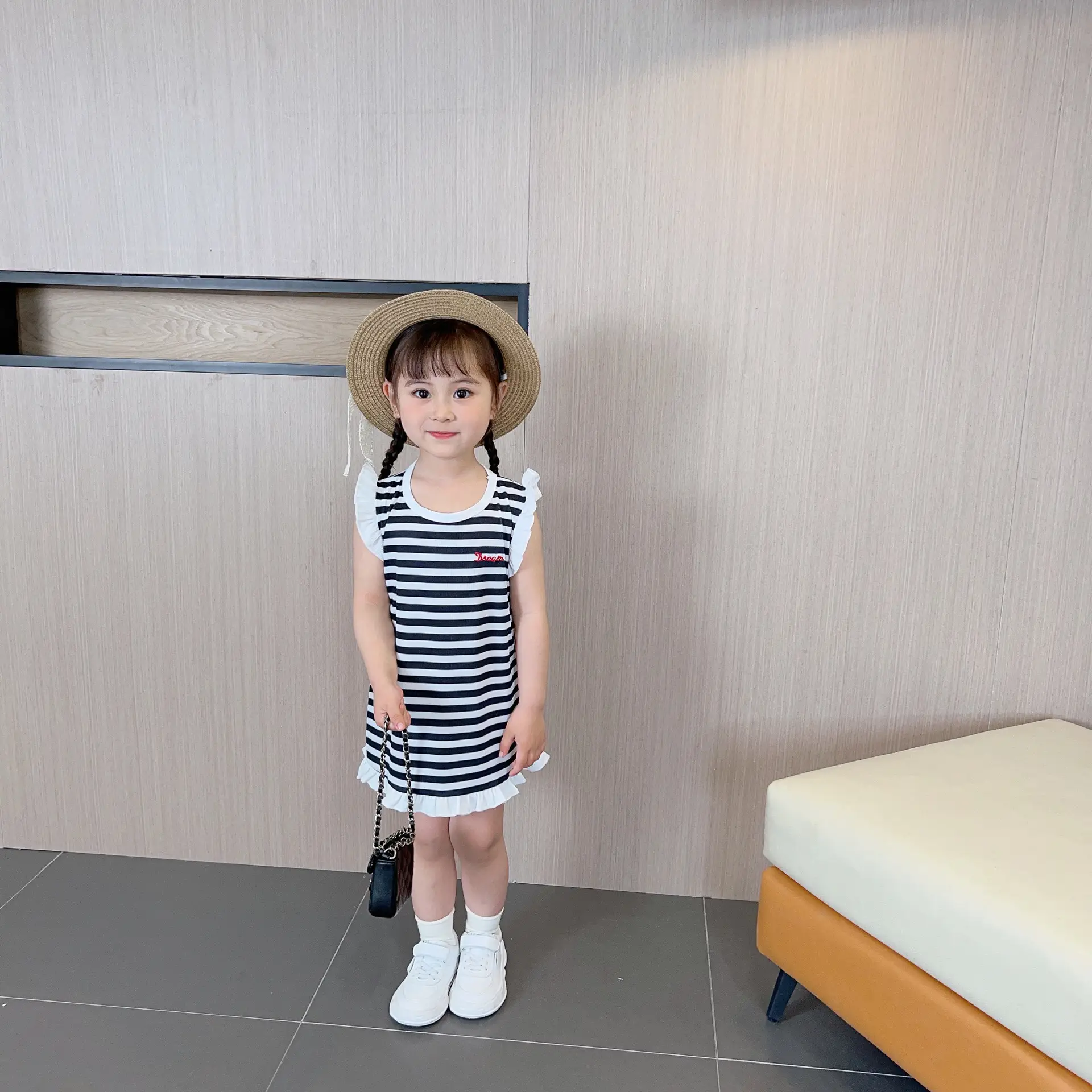 Summer Girls Striped Sleeveless Vest Dress Baby Casual Beach Dress — feature 2