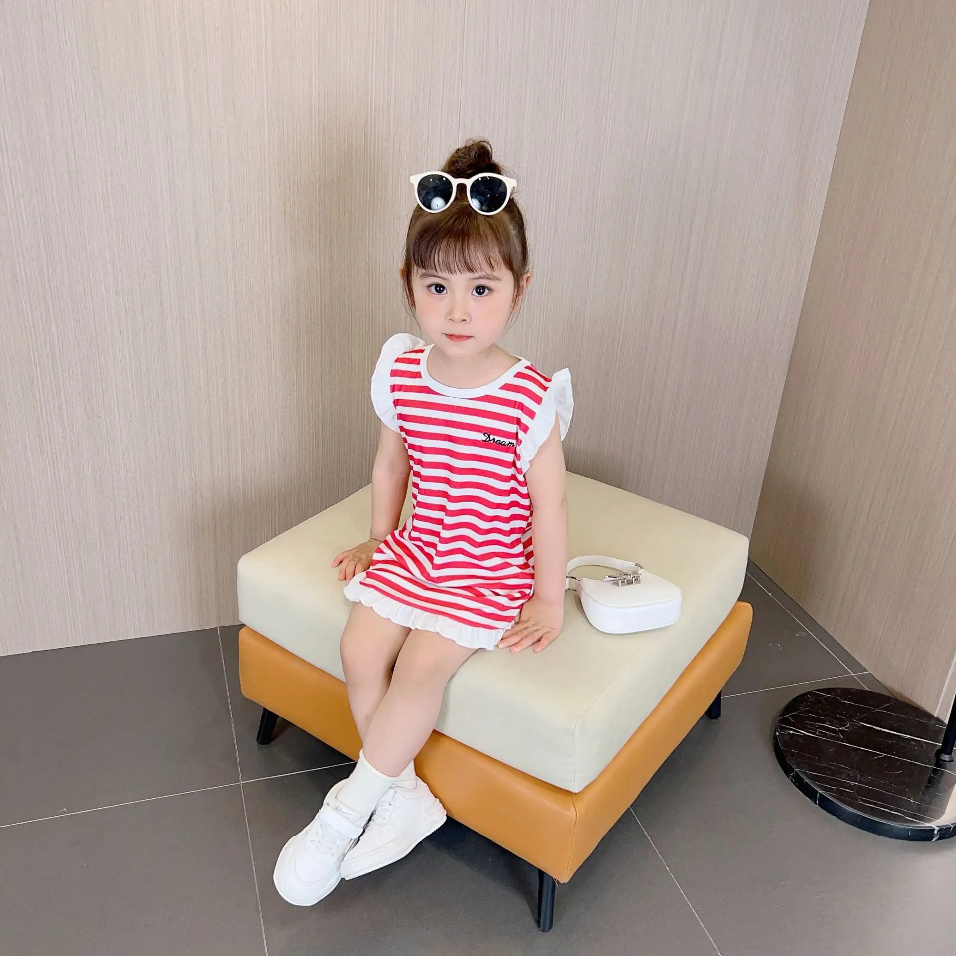 Summer Girls Striped Sleeveless Vest Dress Baby Casual Beach Dress — feature 7