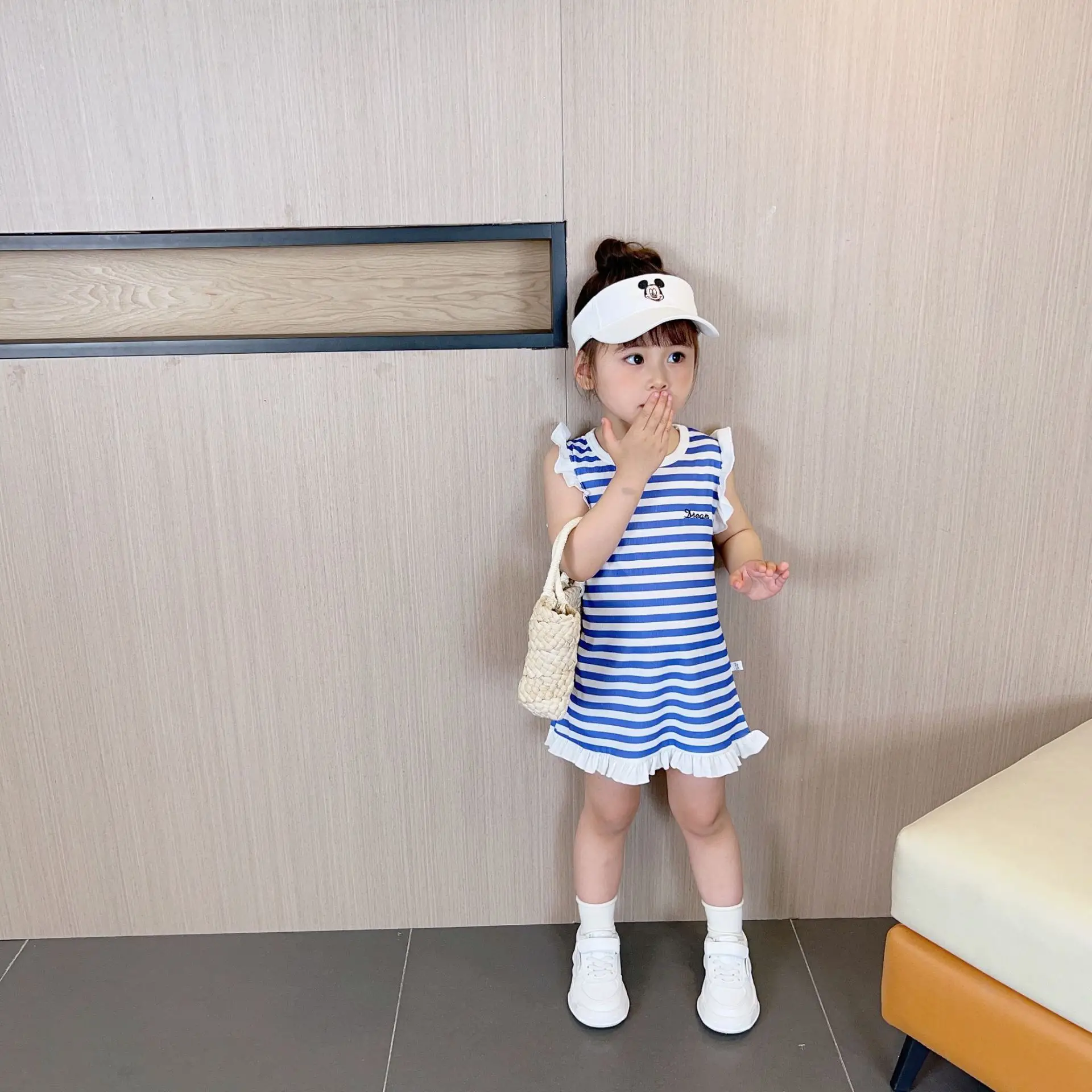 Summer Girls Striped Sleeveless Vest Dress Baby Casual Beach Dress — feature 9