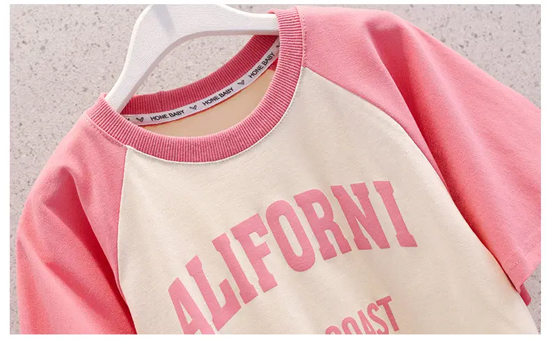 Girls' Pink Bow Skirt Set Summer Wear — feature 11