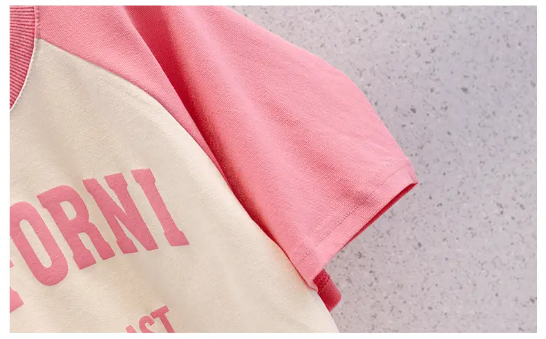 Girls' Pink Bow Skirt Set Summer Wear — feature 13
