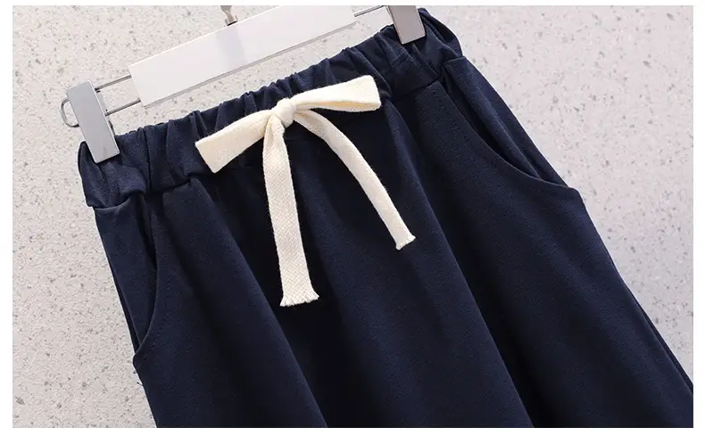 Girls' Pink Bow Skirt Set Summer Wear — feature 20