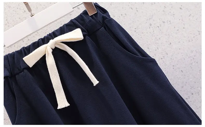 Girls' Pink Bow Skirt Set Summer Wear — feature 21