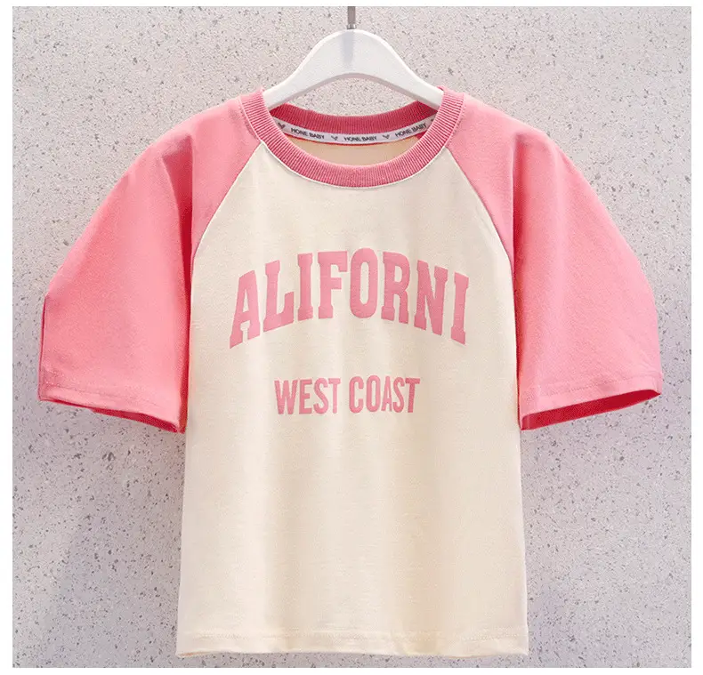 Girls' Pink Bow Skirt Set Summer Wear — feature 7