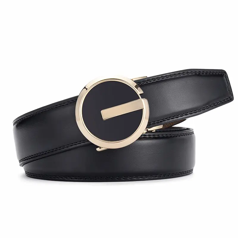 Men's Brown Genuine Leather Belt with Gold Buckle 3.5cm Gap β feature 10