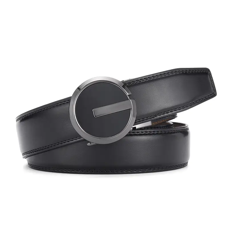 Men's Brown Genuine Leather Belt with Gold Buckle 3.5cm Gap β feature 9