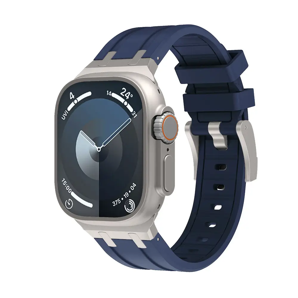 Apple Watch with Liquid Silicone Strap 49MM White - Image 20