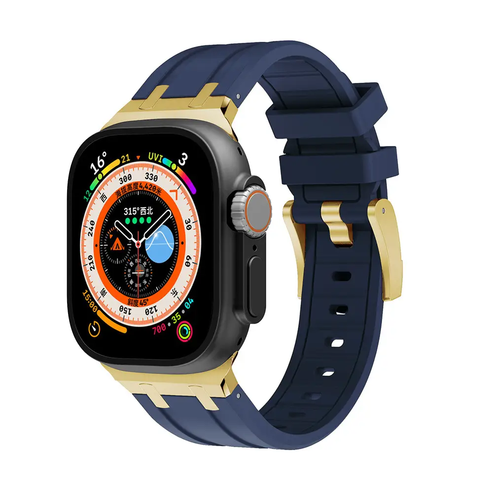 Apple Watch with Liquid Silicone Strap 49MM White - Image 14