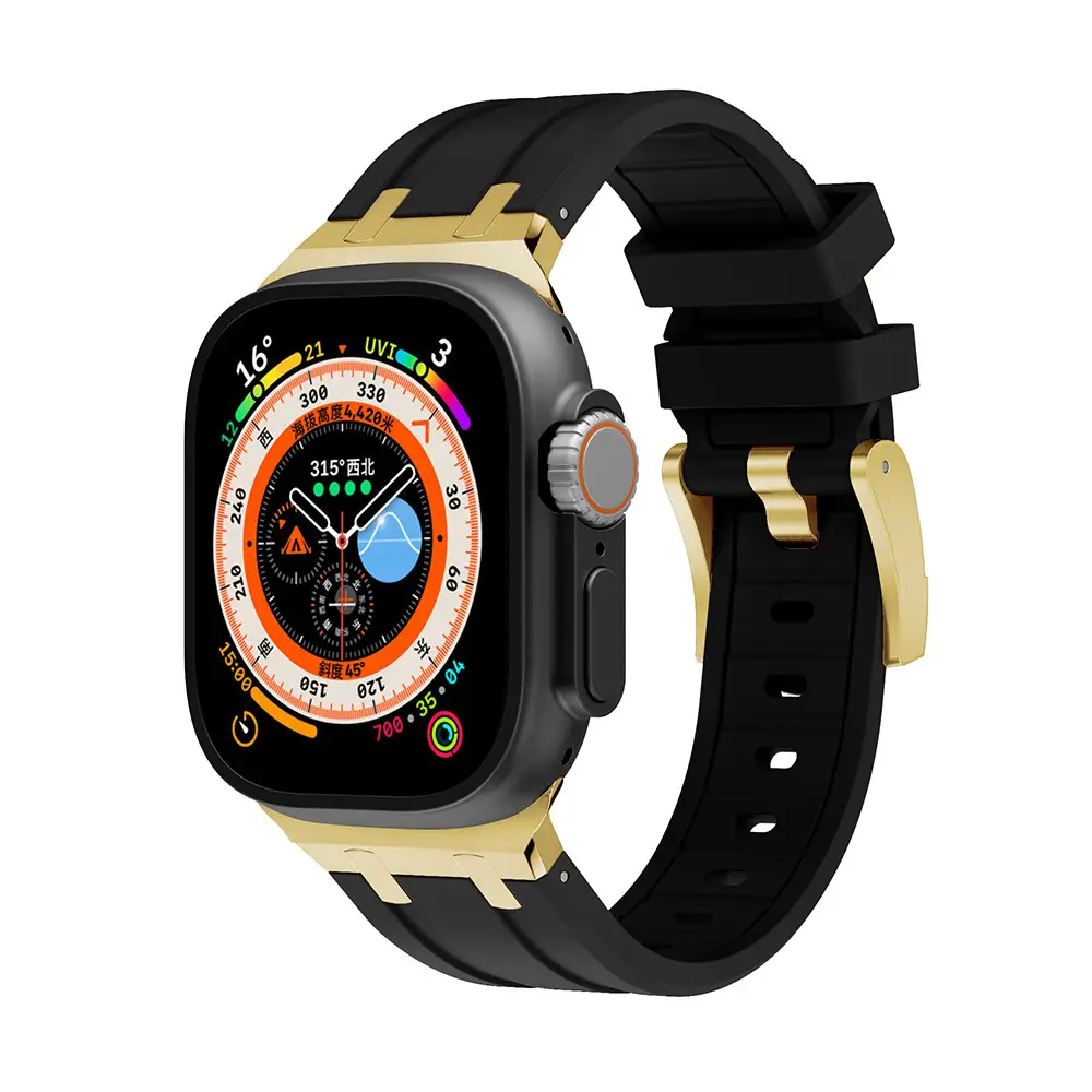 Apple Watch with Liquid Silicone Strap 49MM White - Image 15