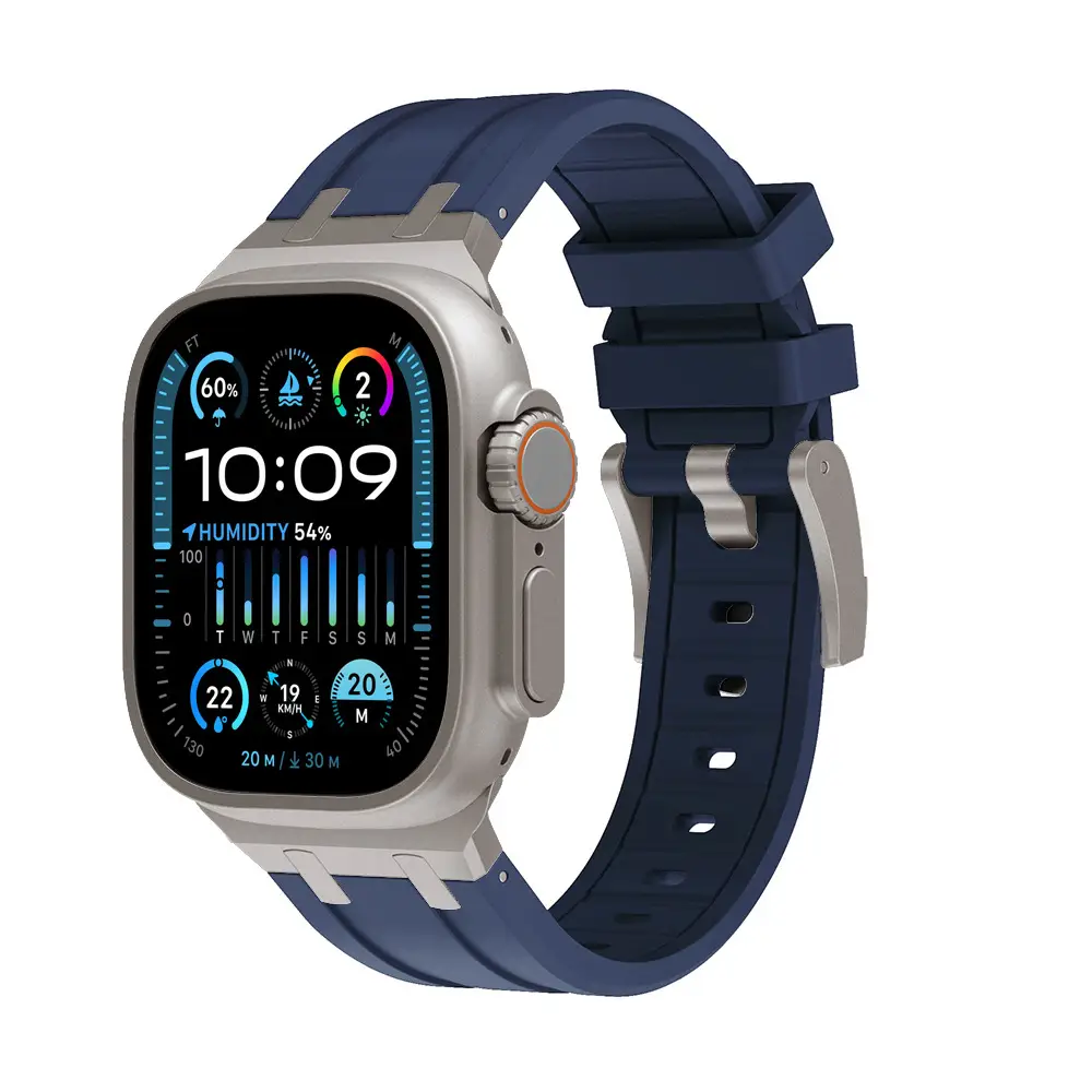 Apple Watch with Liquid Silicone Strap 49MM White - Image 24