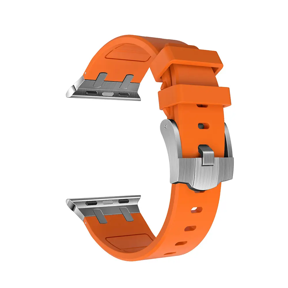 Orange Liquid Silicone Watch Strap for Apple Watch Ultra