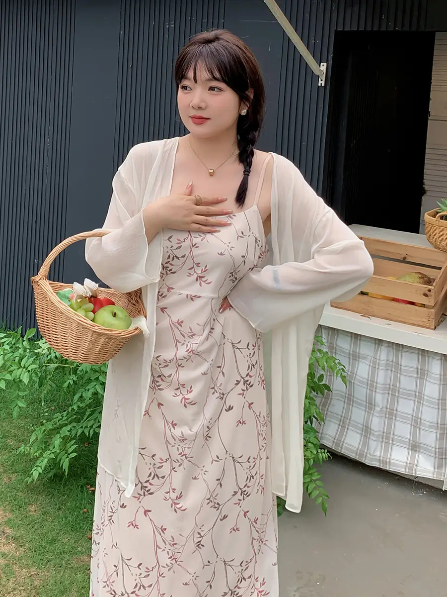 Light French Blouse Large Size Women's Chiffon Shawl