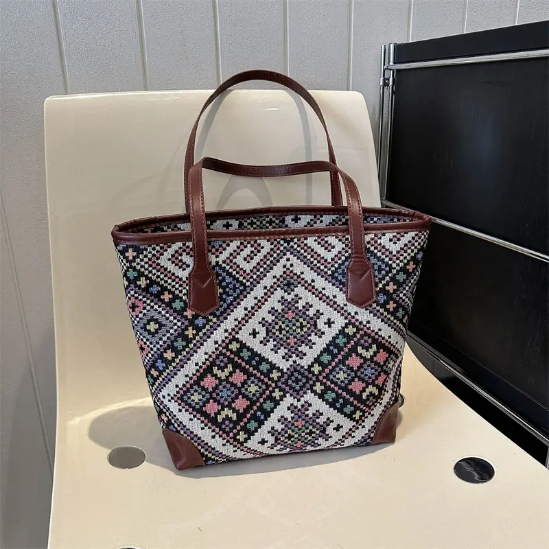 Ethnic Patterned Underarm Tote Bag Women 2025 — feature 21