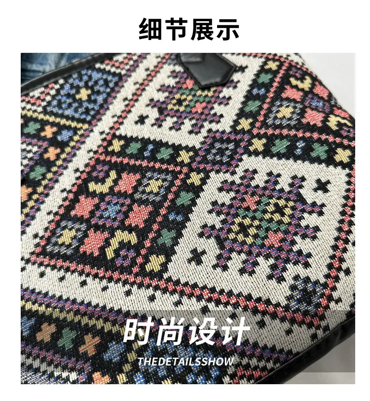 Ethnic Patterned Underarm Tote Bag Women 2025 — feature 5